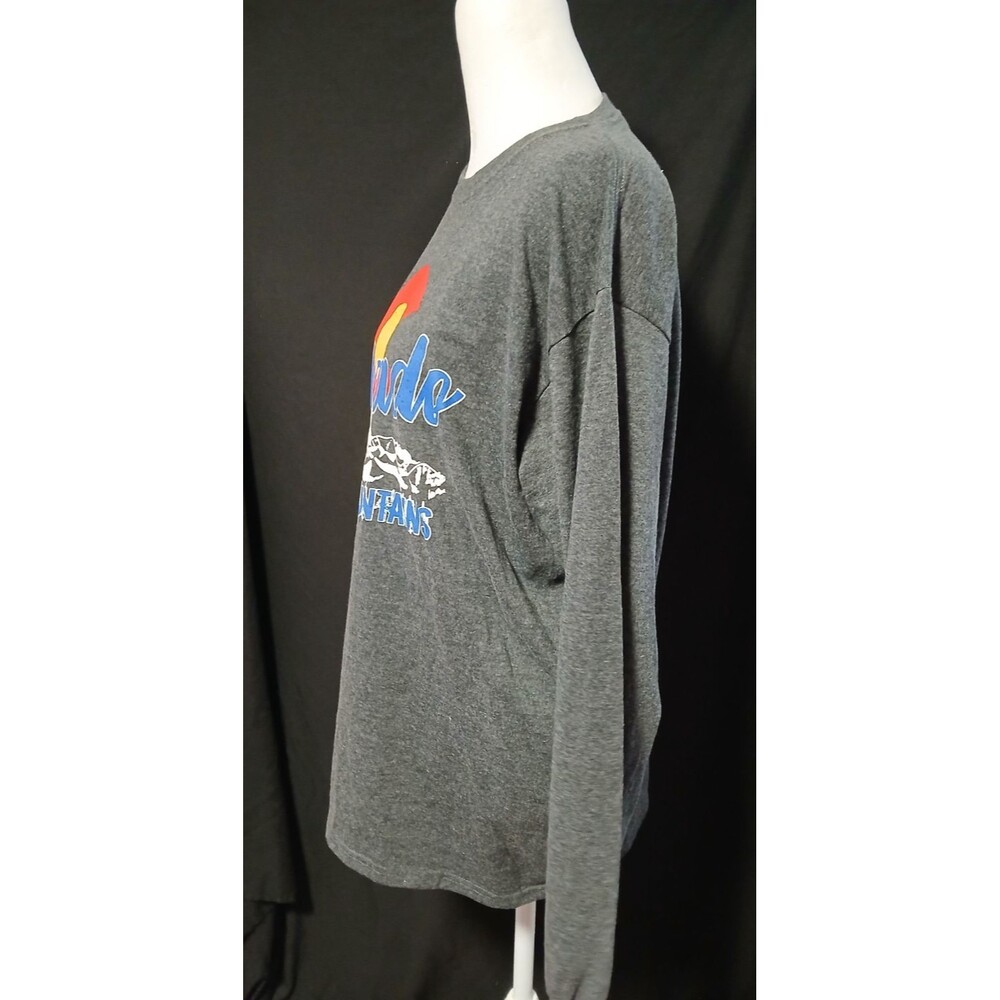 JERZEES   Colorado Rocky Mountains Gray Long Sleeve Shirt  Medium  NWT - Picture 4 of 11